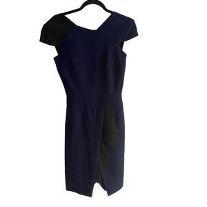 Roland Mouret Blue and Black Dress Size 4